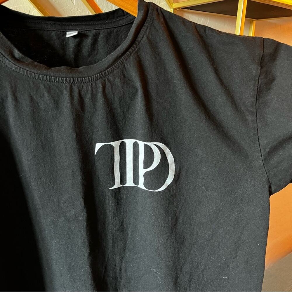 Taylor Swift Tortured Poets Department black depressed birthday tee size large L - Picture 4 of 6